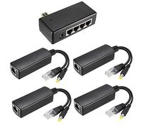 1set 4 puertos POE inyector POE Splitter Kit DC 9V Power Output Over Ethernet Set for IP Camera