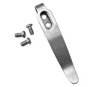 1Set 420 cuchillo de acero inoxidable clip trasero bolsa abrazadera con tornillos plegable cuchillo hacer accesorios piezas 5