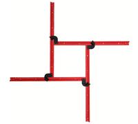 1set Guía de Plantilla de Enrutador Cuadrado Ajustable de 59cm, Jig de Enrutador Variable para Máquina de Recorte, Herramientas de Guía de Grabado de Ranura de Fresado