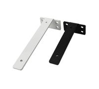 1Set Heavy Duty Cast Iron Floating Shelf Brackets 4MM Thicked Invisible L-Shaped For Shelves Support Adecuado para garajes y cocinas(12in White)