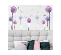 1set Purple Dandelion Wall Decal