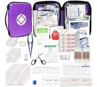 1st Aid Kit de primeros auxilios para viajes en coche, suministros de recambio para empresas domésticas (300 unidades, morado)