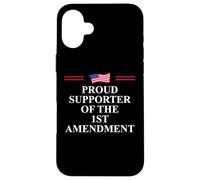 1st Amendment I Support The First Amendment Freedom Speech Carcasa para iPhone 16 Plus