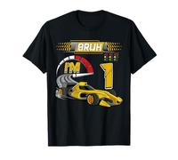 1st Birthday Bruh Racing Car Party Outfit 1 Year Old Boys Camiseta