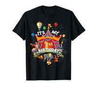 1st Birthday Circus Tent 1 Year Old Boy Girl Gifts Party Camiseta