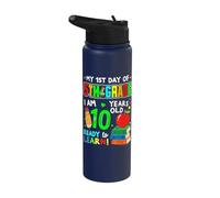 1st Day of 5th Grade 10 Years Old First Day of Fifth Grade Stainless Steel Insulated Water Bottle