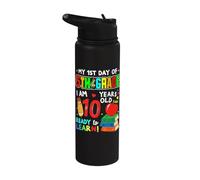 1st Day of 5th Grade 10 Years Old First Day of Fifth Grade Stainless Steel Insulated Water Bottle