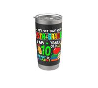 1st Day of 5th Grade 10 Years Old First Day of Fifth Grade Vaso térmico de acero inoxidable de doble pared
