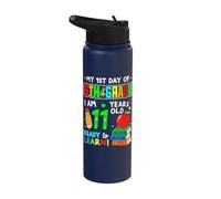 1st Day of 6th Grade 11 Years Old First Day of Sixth Grade Stainless Steel Insulated Water Bottle
