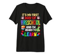 1st Day of Prek Kids My First Day of Preschool Boys Girls Camiseta Premium