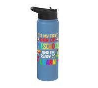 1st Day Of Prek Kids My First Day Of Preschool Boys Girls Stainless Steel Insulated Water Bottle