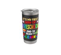 1st Day Of Prek Kids My First Day Of Preschool Boys Girls Vaso térmico de acero inoxidable de doble pared
