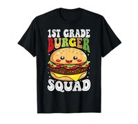 1st Grade Burger Squad Funny Elementary Foodie Shirt Camiseta