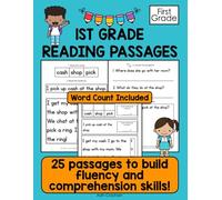 1st Grade Reading Passages to Build Fluency and Comprehension Skills: First Grade Reading Passages with Comprehension Questions and Fluency Word Count
