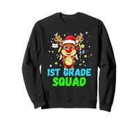 1st Grade Squad Reindeer Xmas Teacher Student Christmas Sudadera