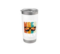 1st Grade Students Vintage Vibes Only Back To School Vaso térmico de acero inoxidable de doble pared