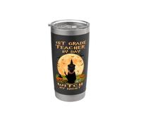 1st Grade Teacher By Day Witch By Night Halloween Costume Vaso térmico de acero inoxidable de doble pared