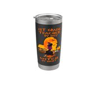 1st Grade Teacher By Day Witch By Night Halloween Costume Vaso térmico de acero inoxidable de doble pared