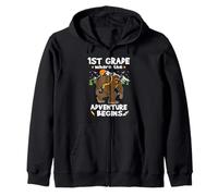 1st Grade Where The Adventure Begins Back To School Bigfoot Sudadera con Capucha