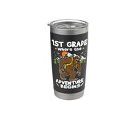 1st Grade Where The Adventure Begins Back To School Bigfoot Vaso térmico de acero inoxidable de doble pared