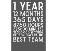 1st Year Work Anniversary Notebook - 1 Year of Service Award Gift | Funny Lined Journal for Male or Female Coworkers, Bosses & Employees | Staff Appreciation for Job Milestone | 6x9, 120 Pages