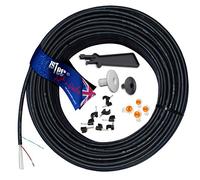 1STEC - Rollo de 5 m para teléfono móvil BT CW1415 Dropwire 11 solo 1 par de cables de caída con 2 ojales de entrada de cable, 4 crimpadoras de gel + clips y herramienta de inserción IDC (5 metros)