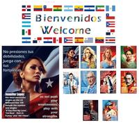 1step2dream Pósteres inspiradores del mes de la herencia hispana española inglesa para aula, carteles motivacionales para aula, decoración de tablón de anuncios, decoraciones escolares, 15 piezas