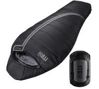 1TG Tactical Saco de Dormir Momia Ultraligero Adulto 4 Estaciones- Térmico Profesional para Adulto ≤185 cm (-4 °C a 2 °C) - Impermeable, Compacto & Resistente para Camping, Trekking