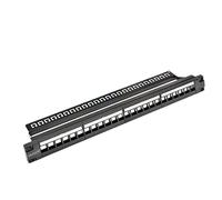 1U 24 Ports Blank Patch Panel Unload Modular Patch Panel Blank Frame with Cable Manager Bar