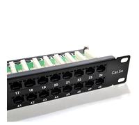 1U 48 Puerto Cat 5e RJ45 Conexión 19 Inch Estante Parche Panel con Cable Ordenado