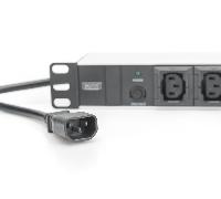 1U Aluminum PDU 19 10x IEC C13 10A 2500W 250VAC 50/60Hz overl-prot.,1xC14