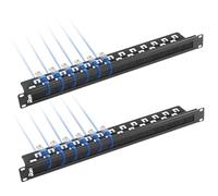 1U - Paquete de 2 paneles de cepillo, placa de tira de cepillo para entrada y gestión de cables, organizador de cables de estante de servidor con cepillo ordenado para rack de red de 19 pulgadas,