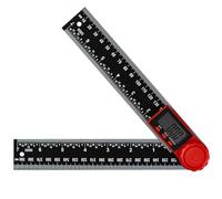 1ud Transportador de Angulos,Transportador Digital,Medidor de Angulos 360° con Pantalla y Función de Bloqueo,400 mm Regla,Falsa Escuadra,para Carpinteria,Ingeniería,DIY-Negro
