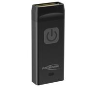 1W LED Cob Llavero con Linterna USB, 6500K, 80lm, Regulable, Negro - 1600-0505