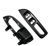 1x/2x interruptor de Control ventana delantera izquierda Interior embellecedor cubierta soporte manija puerta para Skoda para Octavia 2 A5(1Set-Black)
