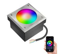 1x adoquín LED NEOLUM para exterior IP67 angular 10 x10cm in X53 RGB