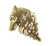 1X Broche Mujer Golden Wolf Christmas Wedding Pin Vestido de Novia Bufandas Chal Clip Joyas de Mujer Regalo de Amor Duradero Tratamiento Profesional