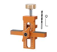 1x Cabinet Door Mounting Jig | Adjustable Cabinet Door Installation Positioner With Quick Edge Positioner | Hole Drilling Template Fixing Clip | For Home Decoration, Installing Most Frameless Cabinets