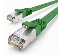 1x Cable Ethernet CAT7 plano 15m U/FTP 10 Gbit/s RJ45 Cat6a verde
