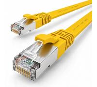 1x Cable Ethernet CAT7 plano 2m U/FTP 10 Gbit/s RJ45 Cat6a amarillo
