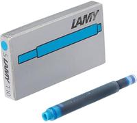 1x Caja de 5 Cartuchos Azul Turquesa modelo T10 con 5 Recambios compatible con Lamy recargas de Tinta para pluma Estilográfica 7038turquesa