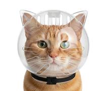 1x Cat Bubble Muzzle - Capucha de gato transparente | Cubierta facial respirable | Gorra Headgear Hood para aseo | Cubierta de ajustable | For Small Dogs Bathing Shedding Nail Trimming Shower