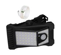 1x Clip On Solar Lights Outdoor - Motion Sensor Security Light For Fence, USB Charging IP65 Porch & Patio Lights, Waterproof 3 Light Modes Security Lighting For Outdoor, Pathways, Fence, Outside