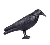 1x Cuervo Negro Cuervo de Plástico Espantapájaros Jardín Repelente de Aves Ahuyentar Palomas Repelente de Pájaros Anti Palomas Espantar Palomas Ahuyentador pajaros