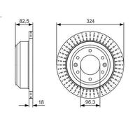 1X Disco de freno BOSCH 0 986 479 U29 para HYUNDAI H-1 Cargo (TQ) 2.4 2008-
