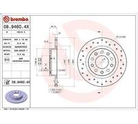 Disco de freno BREMBO XTRA LINE BREMBO 08.9460.4X, 1 Pieza