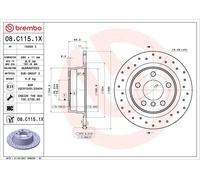 Disco de freno BREMBO XTRA LINE BREMBO 08.C115.1X, 1 Pieza