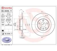 1X Disco de freno BREMBO 08.D249.11 VOLVO S90 II (234) 2 2016-2021