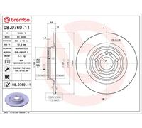 1X Disco de freno BREMBO 08.D760.11 para MERCEDES-BENZ GLB (X247) 1.3 2019-2023