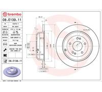 1X Disco de freno BREMBO 08.E139.11 para HYUNDAI GENESIS Coupé 2 2008-2012